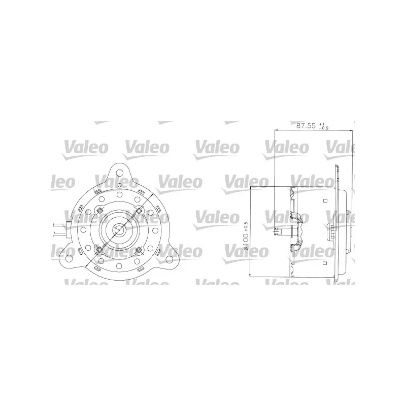 Moteur électrique, ventilateur pour radiateurs VALEO 698305