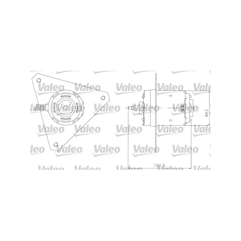 Moteur électrique, ventilateur pour radiateurs VALEO 698306