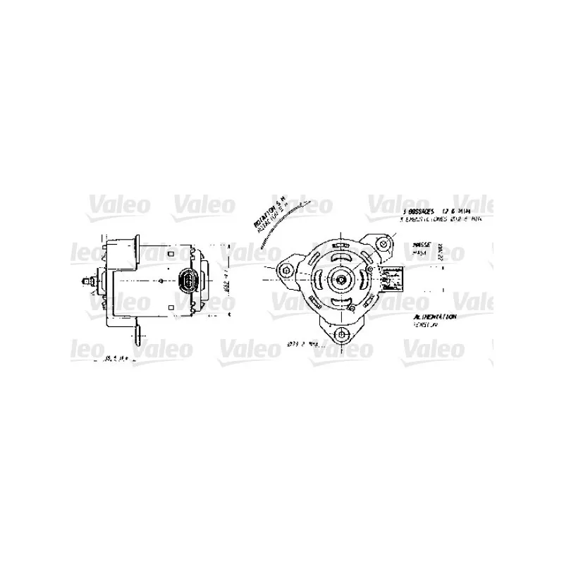 Moteur électrique, ventilateur pour radiateurs VALEO 698356