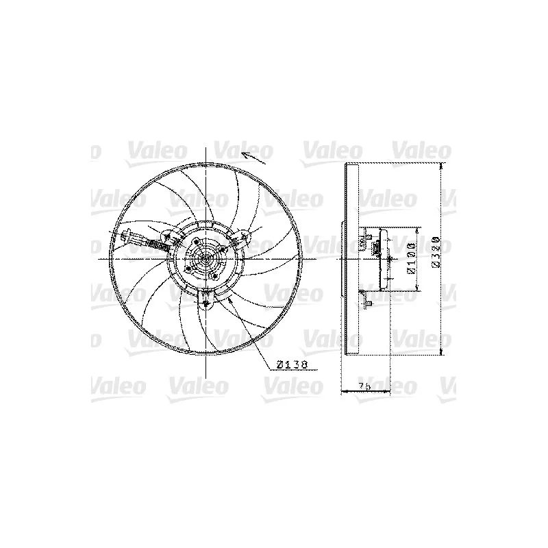 Ventilateur, refroidissement du moteur VALEO 698358