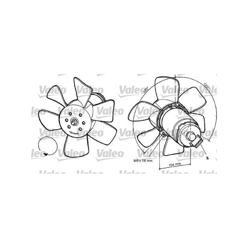 Ventilateur, refroidissement du moteur VALEO 698369