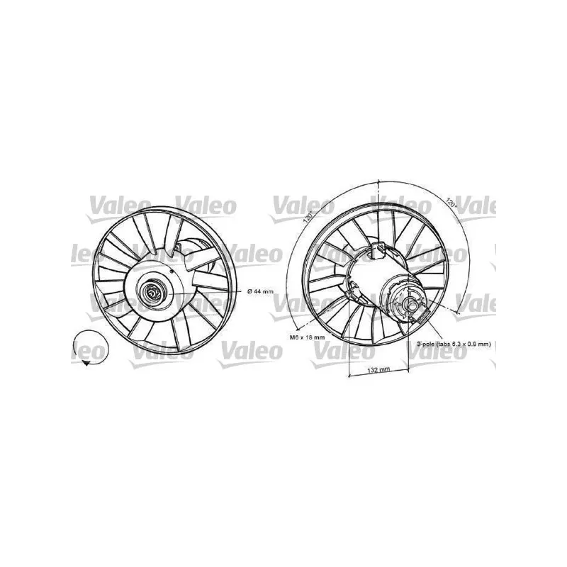 Ventilateur, refroidissement du moteur VALEO 698371