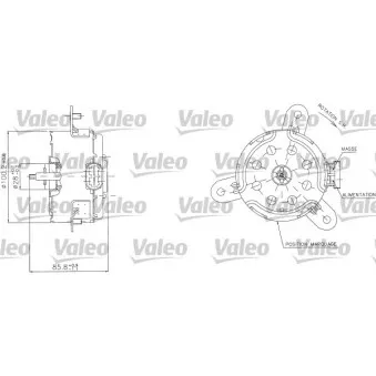 Moteur électrique, ventilateur pour radiateurs VALEO 698408