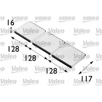 Filtre, air de l'habitacle VALEO 698472