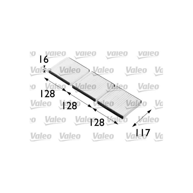 Filtre, air de l'habitacle VALEO 698472