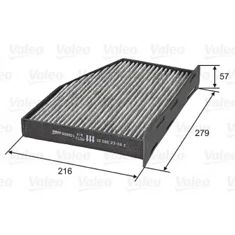 Filtre, air de l'habitacle VALEO 698801