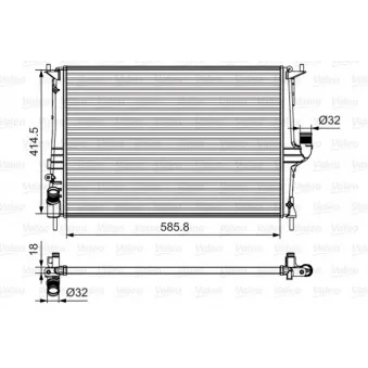 Radiateur, refroidissement du moteur VALEO 700801