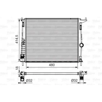 Radiateur, refroidissement du moteur VALEO 700802