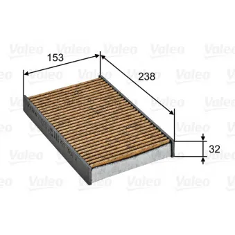Filtre, air de l'habitacle VALEO 701025