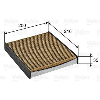 Filtre, air de l'habitacle VALEO 701026