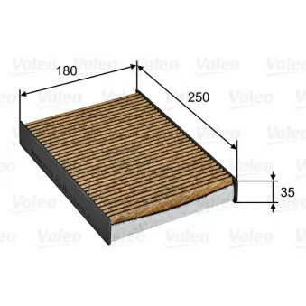 Filtre, air de l'habitacle VALEO 701032