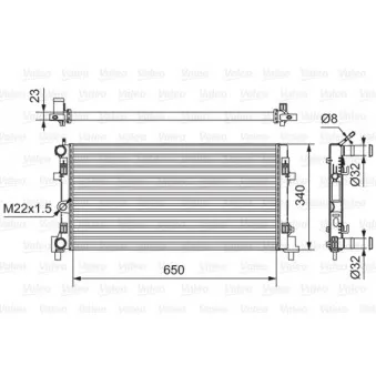 Radiateur, refroidissement du moteur VALEO 701522