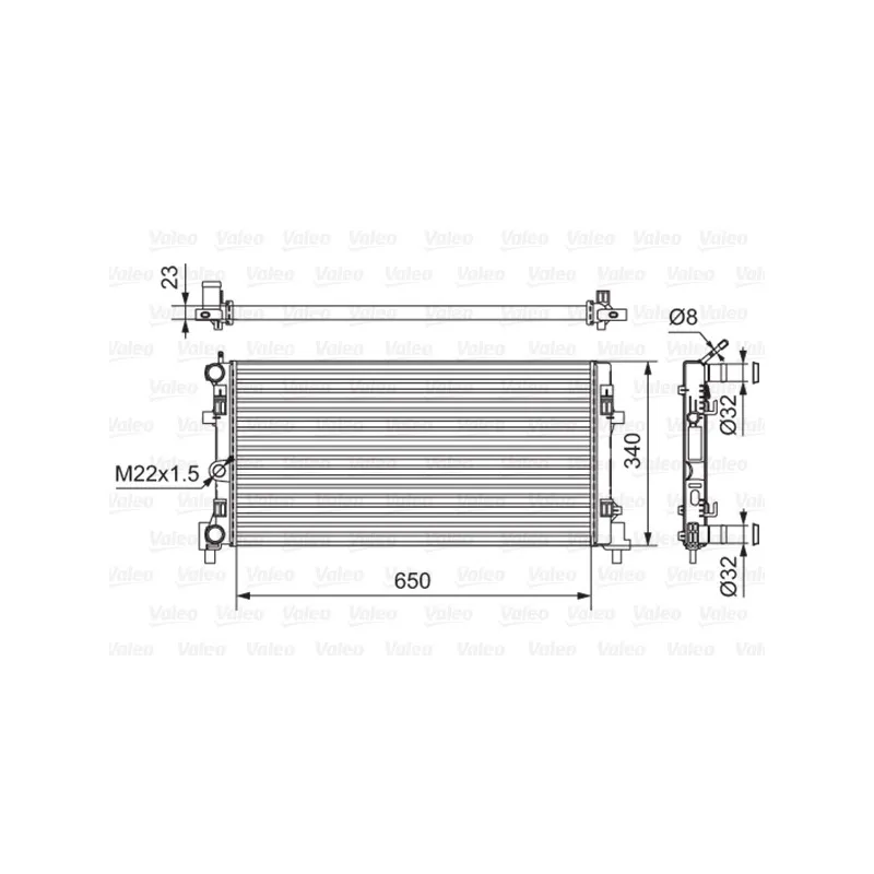 Radiateur, refroidissement du moteur VALEO 701522