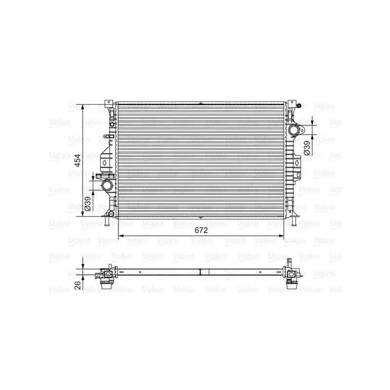 Radiateur, refroidissement du moteur VALEO 701536