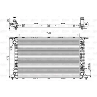 Radiateur, refroidissement du moteur VALEO 701537