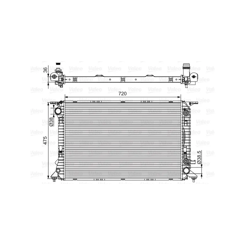 Radiateur, refroidissement du moteur VALEO 701537