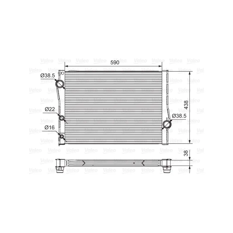Radiateur, refroidissement du moteur VALEO 701549