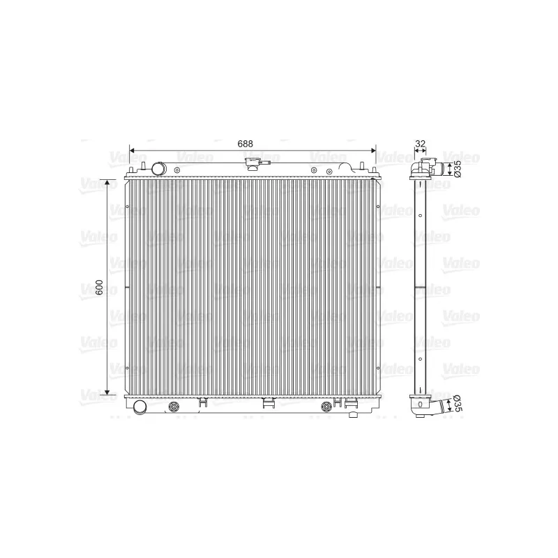 Radiateur, refroidissement du moteur VALEO 701566