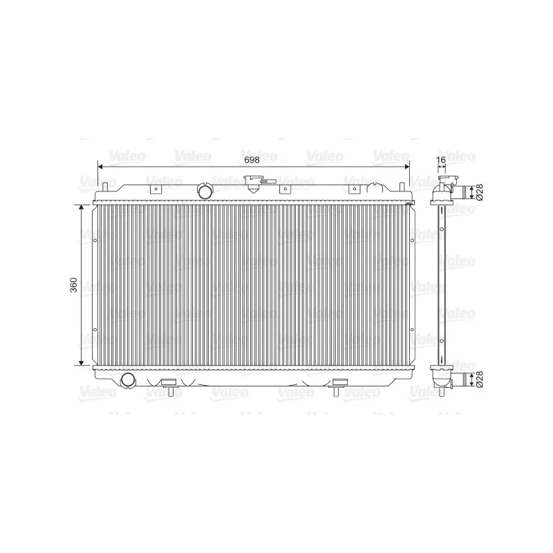 Radiateur, refroidissement du moteur VALEO 701581