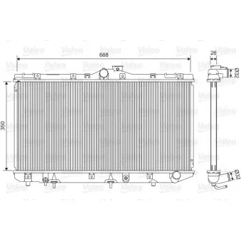 Radiateur, refroidissement du moteur VALEO 701586