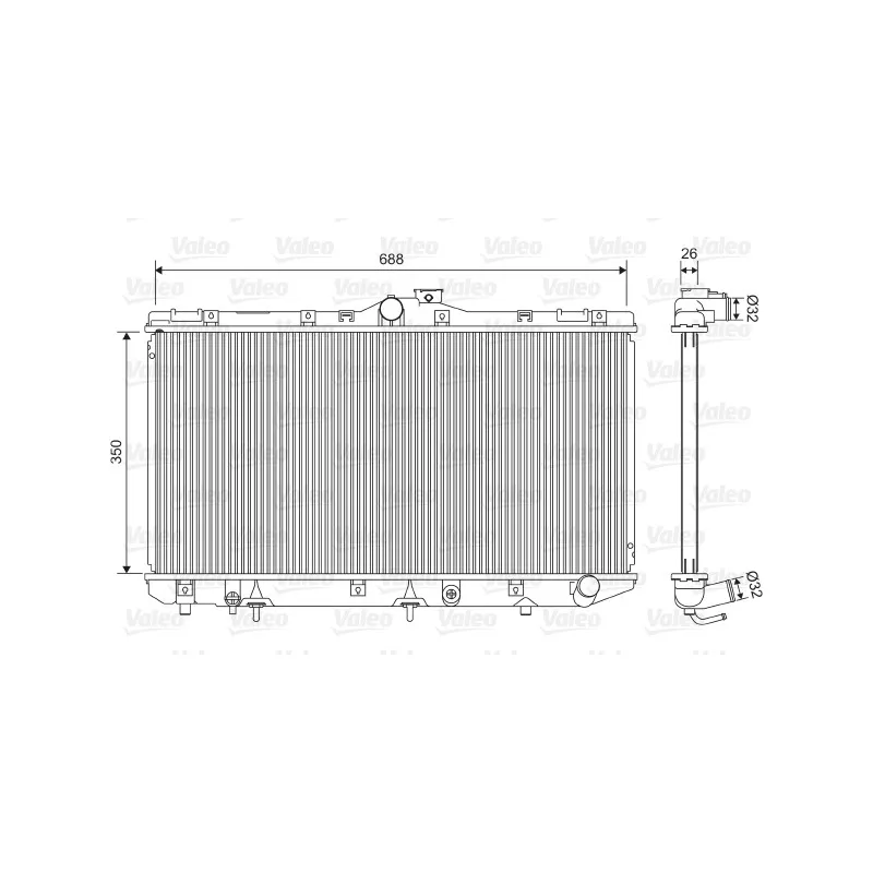 Radiateur, refroidissement du moteur VALEO 701586