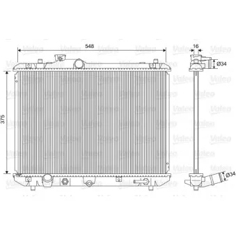 Radiateur, refroidissement du moteur VALEO 701587