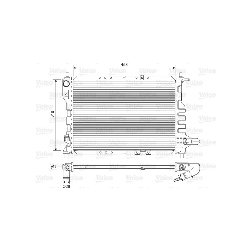 Radiateur, refroidissement du moteur VALEO 701598