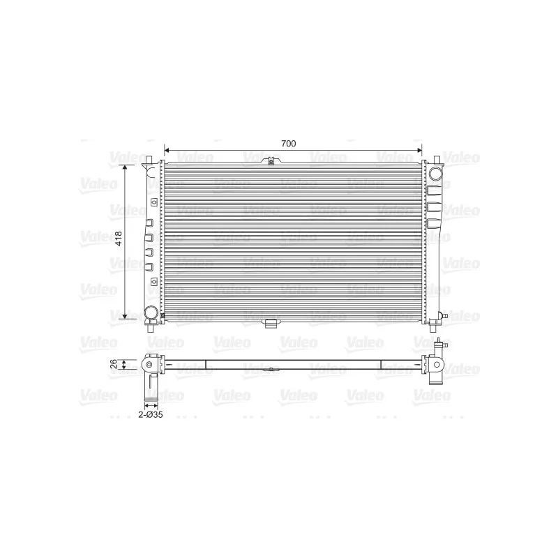 Radiateur, refroidissement du moteur VALEO 701602