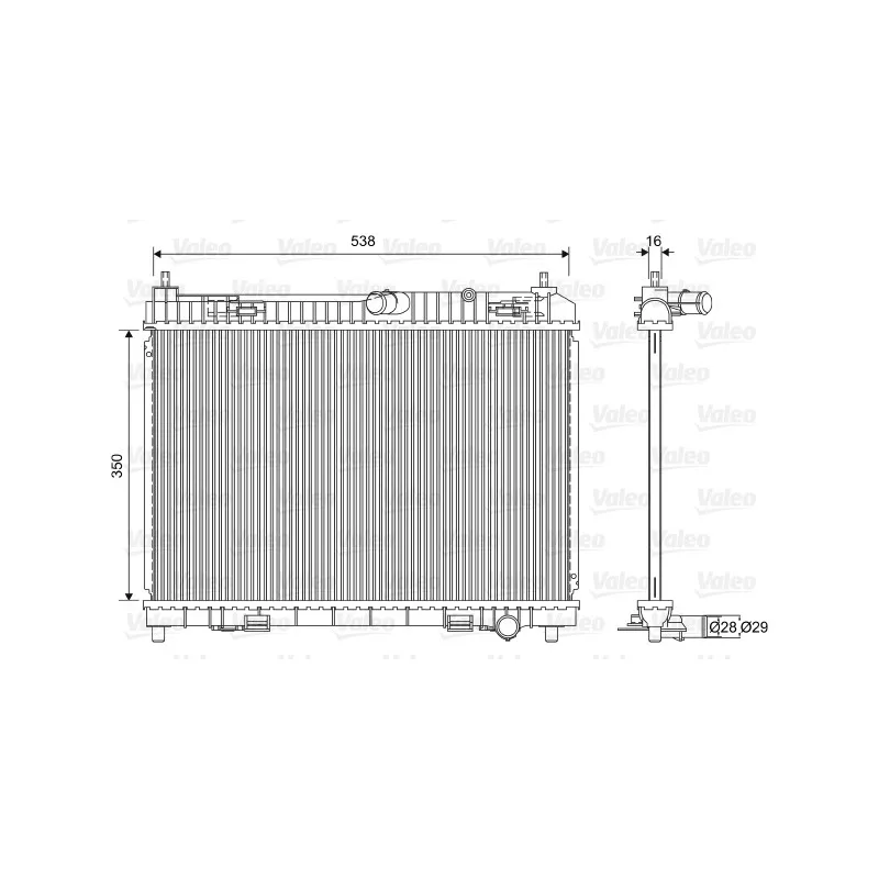 Radiateur, refroidissement du moteur VALEO 701603