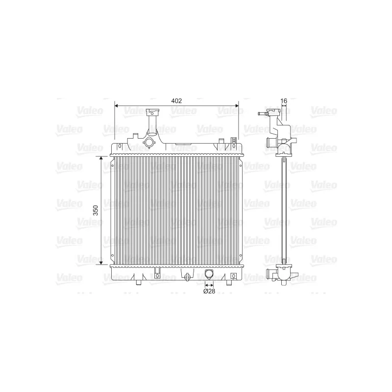 Radiateur, refroidissement du moteur VALEO 701614
