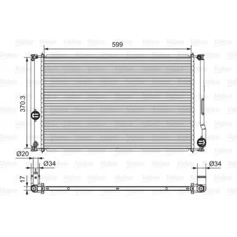 Radiateur, refroidissement du moteur VALEO 701657