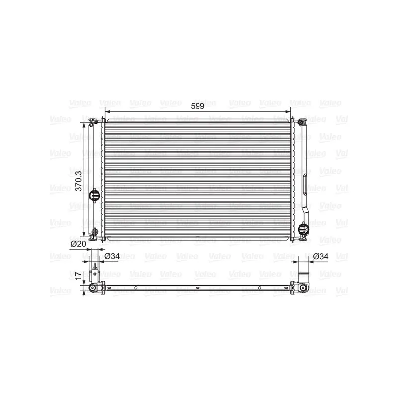 Radiateur, refroidissement du moteur VALEO 701657