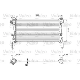Radiateur, refroidissement du moteur VALEO 701718