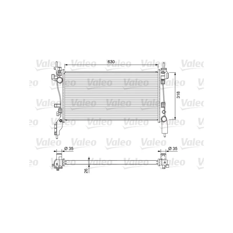 Radiateur, refroidissement du moteur VALEO 701718