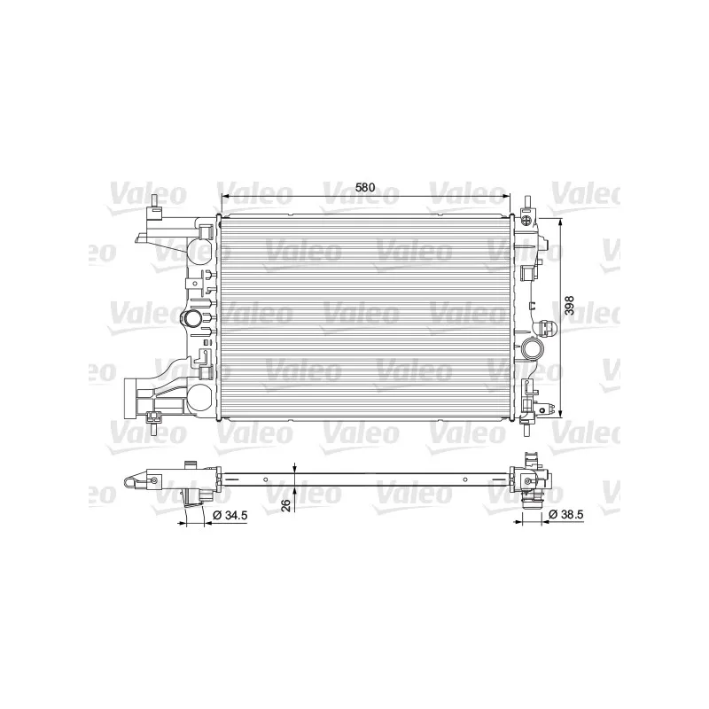 Radiateur, refroidissement du moteur VALEO 701723