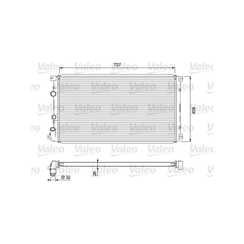 Radiateur, refroidissement du moteur VALEO 701725