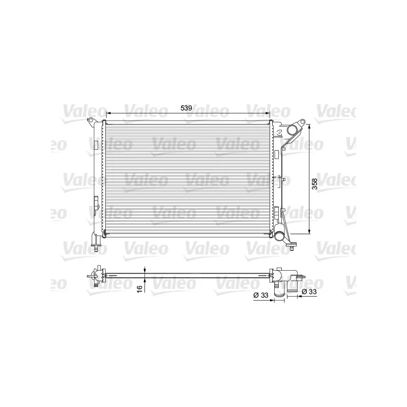 Radiateur, refroidissement du moteur VALEO 701730