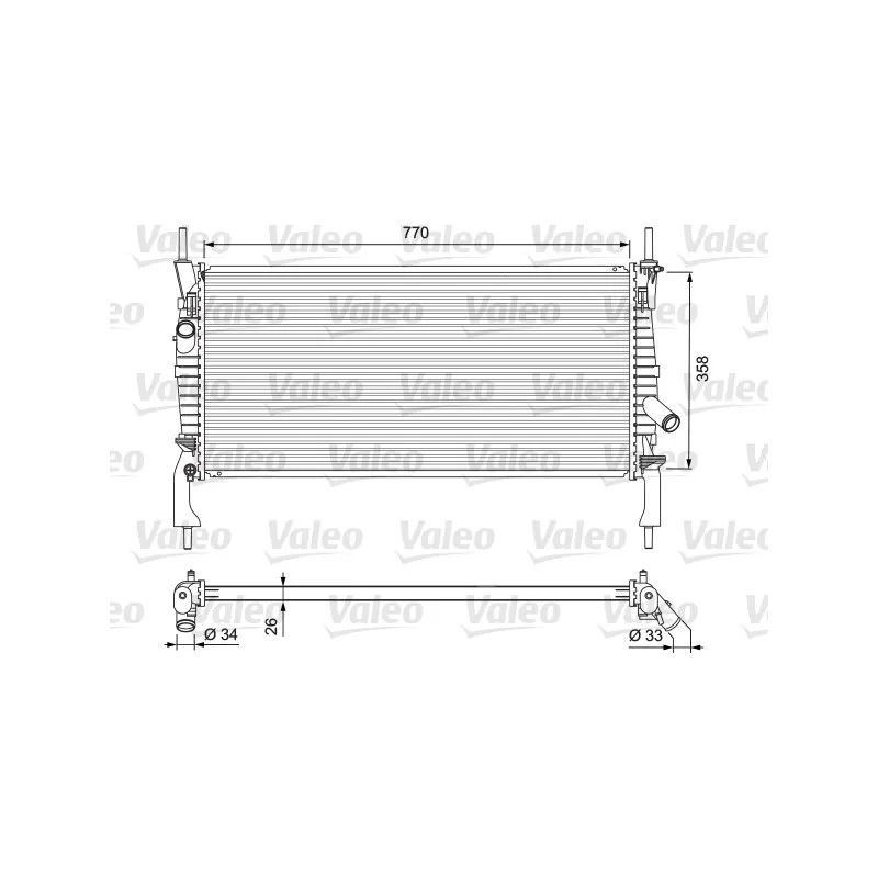 Radiateur, refroidissement du moteur VALEO 701731