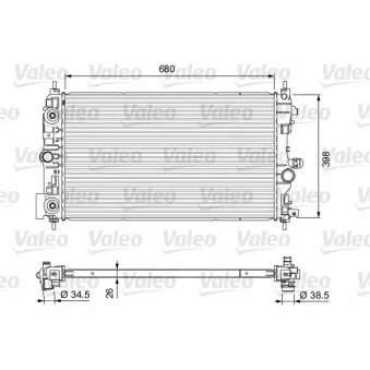 Radiateur, refroidissement du moteur VALEO 701733