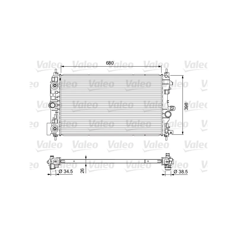 Radiateur, refroidissement du moteur VALEO 701733