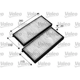 Filtre, air de l'habitacle VALEO 715522
