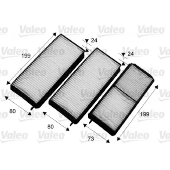 Filtre, air de l'habitacle VALEO 715664