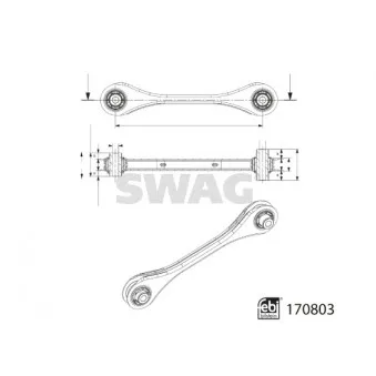 Bras de liaison, suspension de roue arrière SWAG 33 10 0557