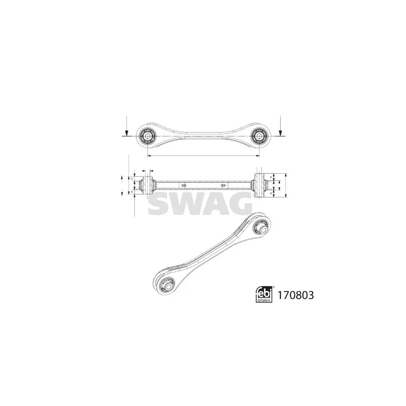 Bras de liaison, suspension de roue arrière SWAG 33 10 0557