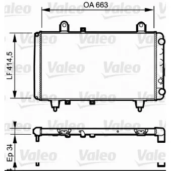 Radiateur, refroidissement du moteur VALEO 730040