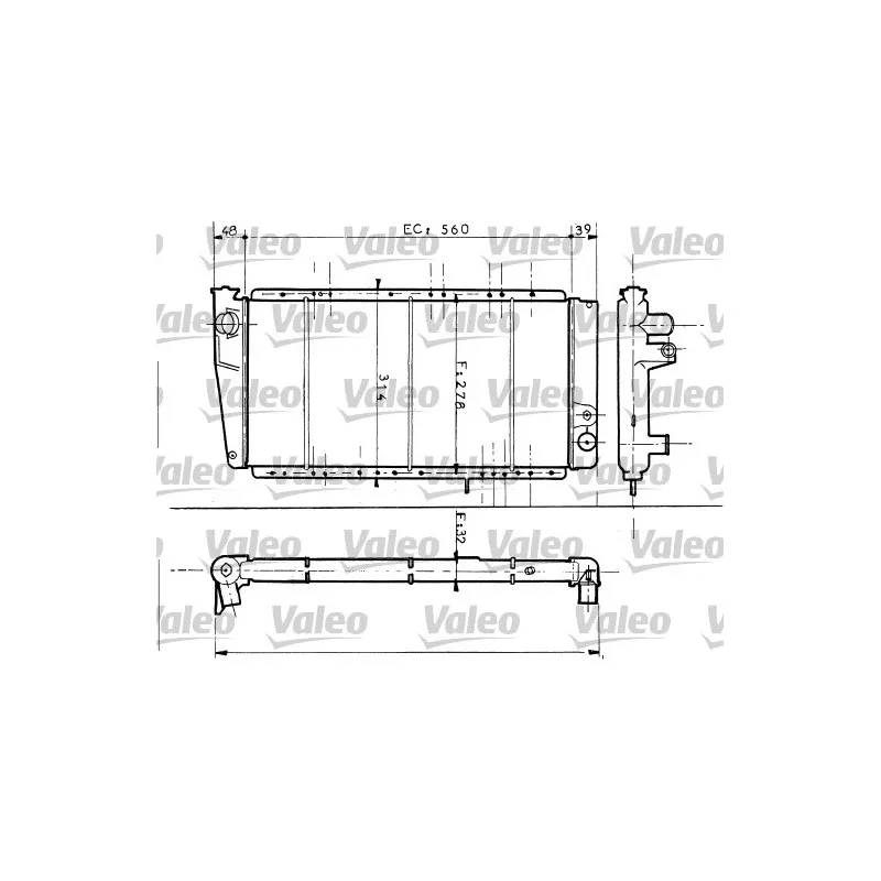Radiateur, refroidissement du moteur VALEO 730054