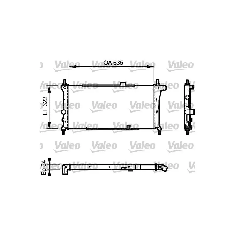 Radiateur, refroidissement du moteur VALEO 730125