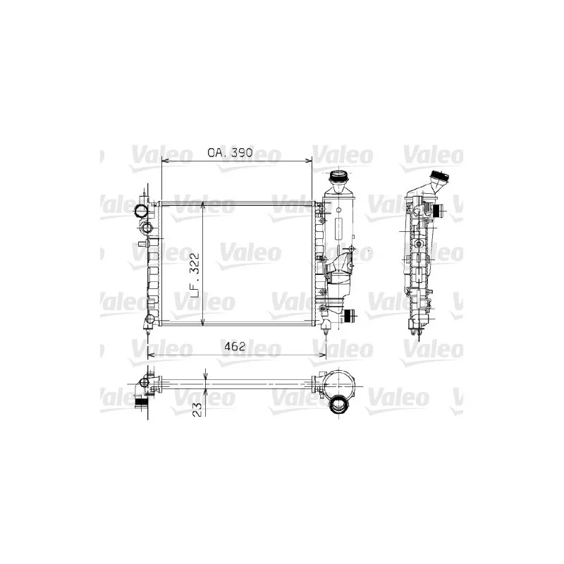 Radiateur, refroidissement du moteur VALEO 730372