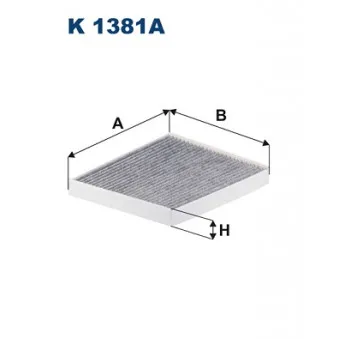 Filtre, air de l'habitacle FILTRON K 1381A