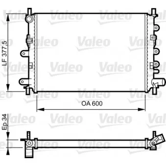 Radiateur, refroidissement du moteur VALEO 730856